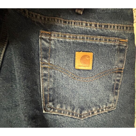 Carhartt NWT Mens Blue Denim Relaxed Fit Flannel Lined Jeans Size 50x32 - Picture 11 of 11
